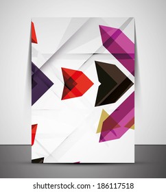 Multipurpose CMYK geometric print template without any sample text
