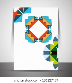 Geometrische Mehrzweck-CMYK-Vorlage für den geometrischen Ausdruck ohne Text