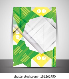 Multipurpose CMYK geometric print template without any sample text