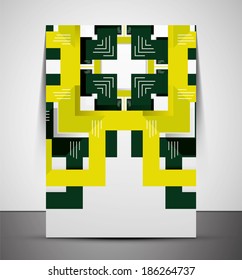 Multipurpose CMYK geometric print template without any sample text