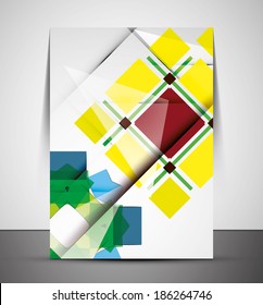 Multipurpose CMYK geometric print template without any sample text