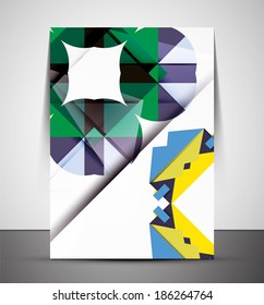Multipurpose CMYK geometric print template without any sample text