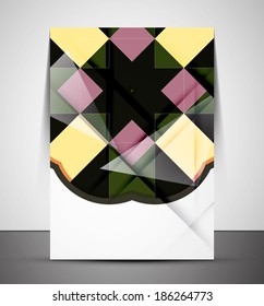 Multipurpose CMYK geometric print template without any sample text