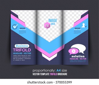 Multipurpose Colorful Business Tri-fold Brochure Design, Catalog Vector Template