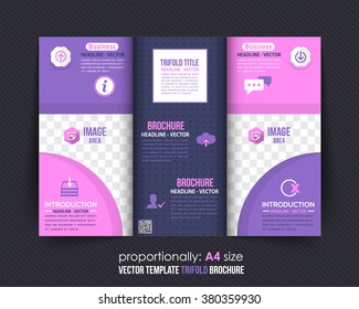 Multipurpose Colorful Business Tri-fold Brochure Design, Catalog Vector Template