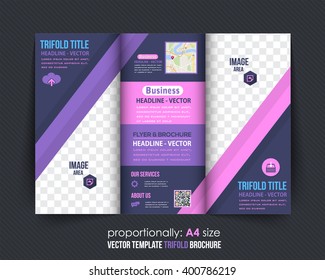 Multipurpose Colorful Business Tri-fold Brochure Design, Catalog Vector Template