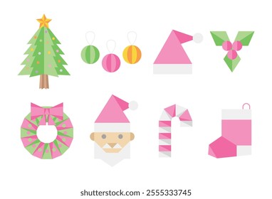 Multipurpose colorful Christmas origami paper craft