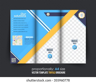 Multipurpose Colorful Tri-fold Brochure Design, Catalog Vector Template