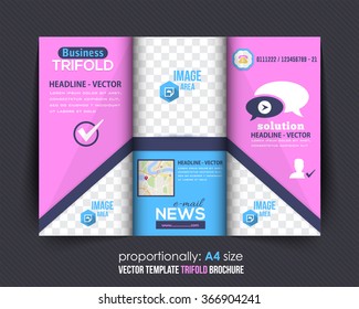 Multipurpose Colorful Tri-fold Brochure Design, Catalog Vector Template
