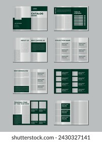 Multipurpose company furniture product catalogue, multipage catalog brochure template design with mockup