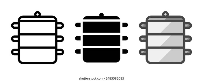 Multipurpose cormorant vector icon in outline, glyph, filled outline style. Three icon style variants in one pack.