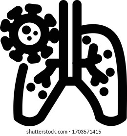 Multipurpose corona virus and lung icon. Perfect for presentation and other purpose.