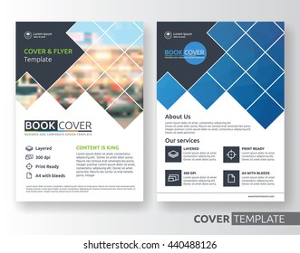 Multipurpose corporate business flyer layout design. Suitable for flyer, brochure, book cover and annual report. blue and black color in A4 size template background with bleeds. Vector illustration