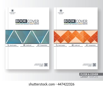 Multipurpose corporate business flyer layout design. Suitable for flyer, brochure, book cover and annual report. Green and orange color in A4 size template background with bleeds. Vector illustration