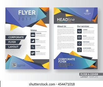 Multipurpose corporate business flyer layout template design. Suitable for flyer, brochure, book cover and annual report. A4 size with bleeds.