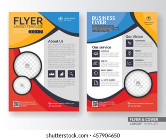 Multipurpose corporate business flyer layout template design. Suitable for leaflet, flyer, brochure, book cover and annual report. Layout in A4 size with bleeds.
