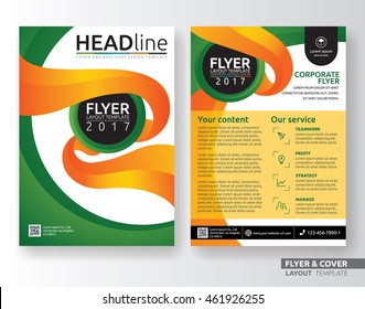 Multipurpose corporate business flyer layout template design. Suitable for leaflet, flyer, brochure, book cover and annual report. Layout in A4 size with bleeds.
