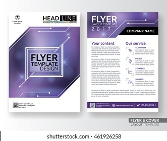 Design de modelo de layout de flyer empresarial multiuso. Adequado para folheto, folheto, capa de livro e relatório anual. Layout em tamanho A4 com sangramentos.