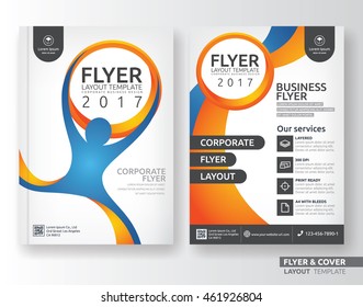 Multipurpose corporate business flyer layout template design. Suitable for leaflet, flyer, brochure, book cover and annual report. Layout in A4 size with bleeds.