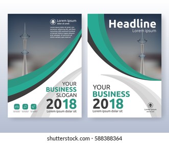 Multipurpose corporate business flyer layout design. Suitable for flyer, brochure, book cover and annual report. Green and black color scheme in A4 size layout template background with bleeds.