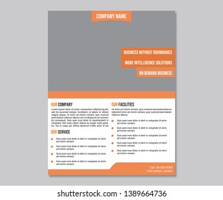 Multipurpose Corporate Business Flyer Template. Very professional and creative design.