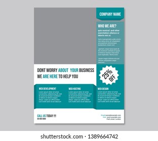 Multipurpose Corporate Business Flyer Template. Very professional and creative design.