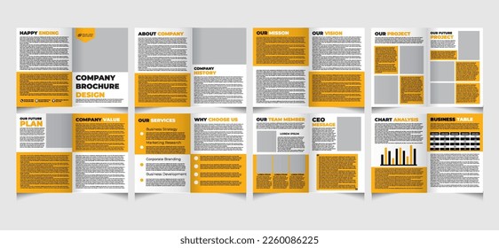Multipurpose creative business brochure design template, company profile design. 