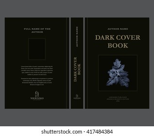 Multipurpose dark cover design for book, brochure, report, flyer, booklet etc. Template layout in A4 format.