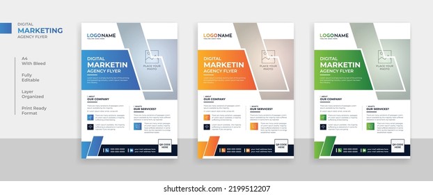 Multipurpose Digital Marketing Agency Flyer Template Design