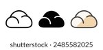 Multipurpose dough vector icon in outline, glyph, filled outline style. Three icon style variants in one pack.