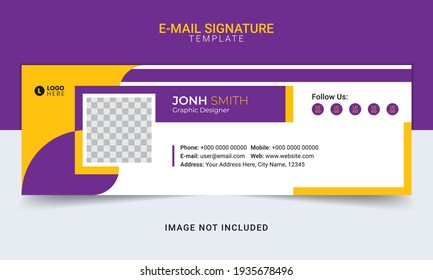 Diseño de plantillas de interfaz de firmas de correo electrónico multipropósito. Pie de correo electrónico, correo electrónico moderno diseño de plantillas de cartas de negocios corporativas de vectores web.
