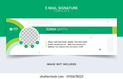 Multi-purpose email signature interface template design. Email footer, emailers personal modern web vector corporate business letters template design.