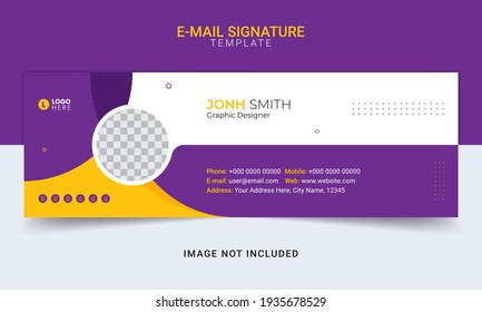 Diseño de plantillas de interfaz de firmas de correo electrónico multipropósito. Pie de correo electrónico, correo electrónico moderno diseño de plantillas de cartas de negocios corporativas de vectores web.