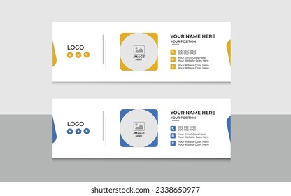 Multi-purpose email signature interface template design.