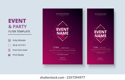 Multipurpose Event Flyer, Multipurpose Party Flyer, Event poster, Event Poster, Tournament Flyer, Concert poster, Festival banner, Auction banner, DL Flyer, Banner Poster