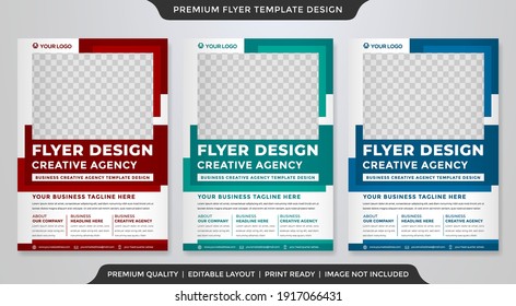 multipurpose flyer design with modern style and abstract layout use for annual report cover