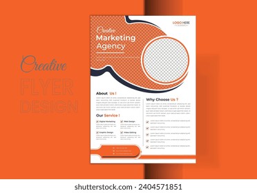 Multipurpose Flyer Format, A4 flyer with a vibrant business proposal, creative design Abstract modern vector plaster editable passage layout for an IT company, vector illustration template