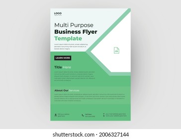 Multipurpose flyer template. Business multipurpose poster leaflet template. Digital marketing flyer design.