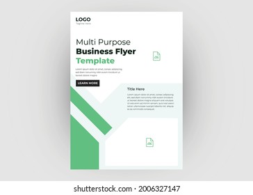 Plantilla de folleto multipropósito. Modelo de folleto comercial multipropósito. Diseño de volante de marketing digital.
