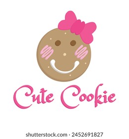 Multipurpose fun cookie face logo template