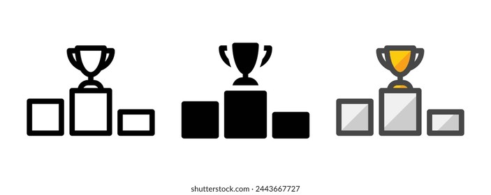 Multipurpose grand champion vector icon in outline, glyph, filled outline style. Three icon style variants in one pack.