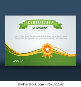 Multipurpose green certificate design