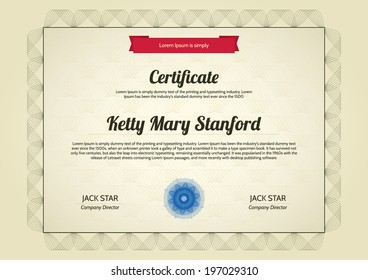 Multipurpose horizontal certificate