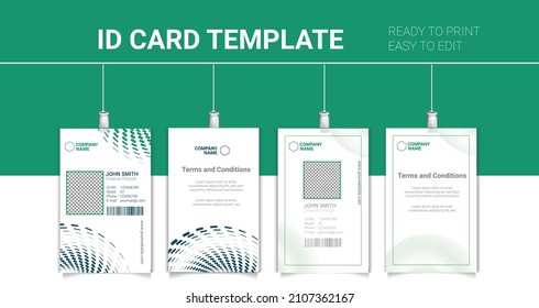 Multipurpose Id card design vector template with photo space and print-ready file	