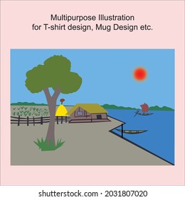 Multipurpose Illustration for T-Shirt design, Mug design etc.
