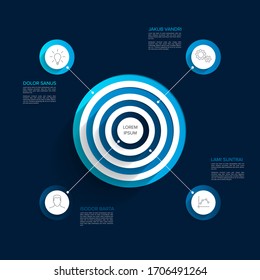 Multipurpose Infographic template with five elements