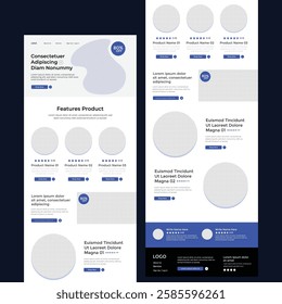 Multipurpose Interior Email Template Newsletter UX Layout Wireframe