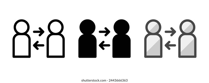 Multipurpose invite vector icon in outline, glyph, filled outline style. Three icon style variants in one pack.