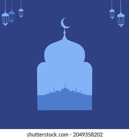 Multipurpose Islamic theme background. Mawlid an nabi, Isra Mi'raj Muhammad Saw. Ramadhan Kareem