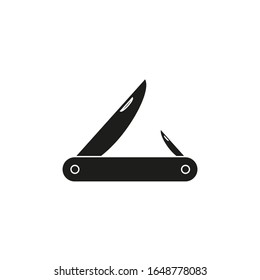 Multipurpose knife vector icon on white background